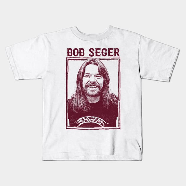 Bob Seger /// Vintage Style Fan Art Design Kids T-Shirt by DankFutura